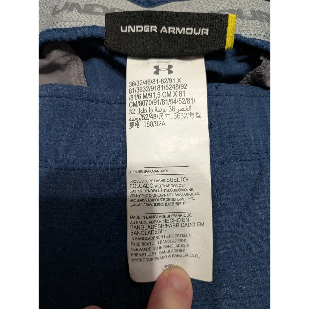 Under Armour Mens Match Play Golf Pants Blue Heather 1290160 HeatGear 36 x 30.5